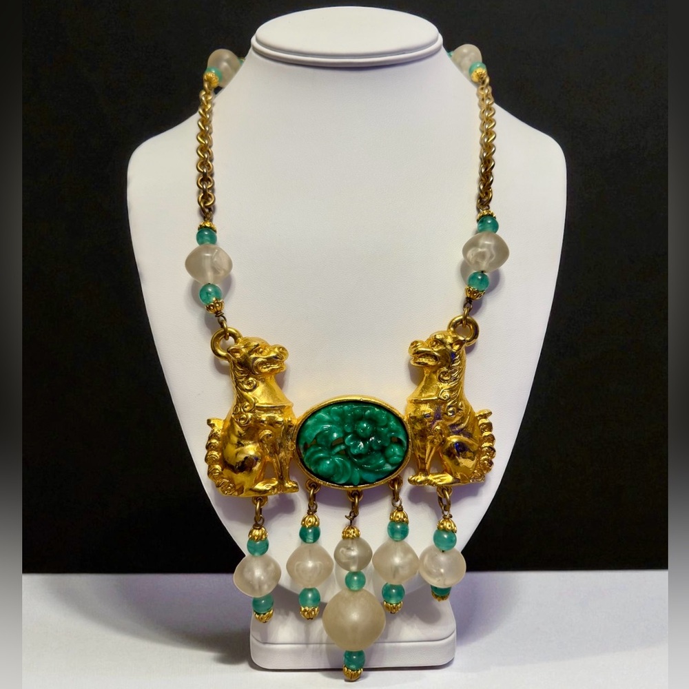 Codoro Rare Vintage Foo Dogs Necklace - Picture 2 of 5